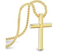 Collier SERASAR Premium pour homme [Destiny] | Acier inoxydable chirurgical 316L, Dore, 60 cm