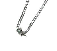 Collier serpent multifonction avec pendentif unique pour fête, convient aux jeunes créateurs de tendances, red eye, Métal