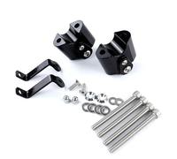Collier Serrage Adaptateur d'Extension Adaptateurs De Rehaussement Guidon pour Moto pour BMW R18 100 Classic 2020-2024, Kit Support Décalé(Noir)