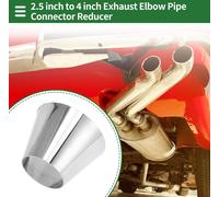 Collier Serrage Coude Tube D'Échappement Mandrel Réducteur Concentrique Tuyauterie Tube Échappement Voiture Adaptateur Tuyauterie 2,5" Od À 4" Od Acier Inoxydable 304 Ton Argenté