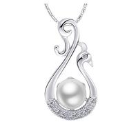 Collier Set Pearl Pendant Heart Pendant Diamond Pearl