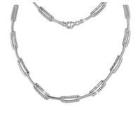 Collier Silberdream 44cm Chaîne Collier Diamanté Mat Argent 925 Sdk442j
