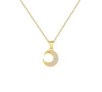 Collier simple avec pendentif lune douce pour femme, bijou de fête, peut être porté magnifiquement polyvalent, adjustable, Zircone cubique