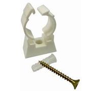 Collier simple en plastique pour fixation de tube multicouche nu noyon & thiebault - ø 20 mm vis de fixation et cheville fournies sachet 10 pces - G