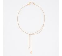 Collier soleil et lune chaînes doré brossé UN