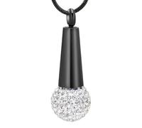 Collier souvenir commémoratif contenant des cendres et des cheveux, bijoux de crémation pour la perte d ' un animal de compagnie humain avec incrustés de bijoux souvenirs de perte d ' animal de