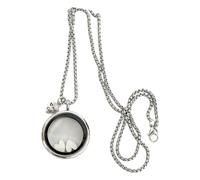 Collier souvenir robuste en alliage de zinc pour animaux de compagnie avec petit charme rond Pendentif traditionnel en poils d ' animaux pour les cheveux et les dents Collier commémoratif en de