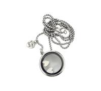 Collier souvenir robuste en alliage de zinc pour animaux de compagnie avec petit charme rond Pendentif traditionnel en poils d ' animaux pour les cheveux et les dents Collier commémoratif en de