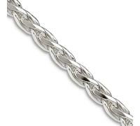 Collier Spiga en argent sterling 925 poli et brillant de 3,7 cm - Cadeau pour maman, 56 centimeters, Métal Argent sterling Argent, Pas de gemme
