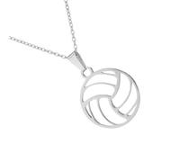 Collier sportif en acier inoxydable avec breloque ballon de volley-ball, collier réglable confortable et élégant - Cadeau idéal pour l'équipe de volley-ball, taille unique, Comme décrit, Comme décrit.