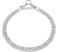 Collier Sprenger, 2 rangs, maillons plats polis - acier chromé, 2,0 mm, 45 cm