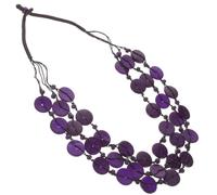 Collier Statement Boho Multi Rangs en Bois et Coquille Naturelle pour Femme