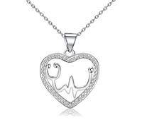 Collier stéthoscope pour médecin, cadeau de remise de diplôme, cadeau de nouveau médecin, bijou de médecin, cadeau de remerciement, Acier inoxydable