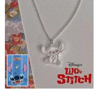 Collier Stitch Disney Lilo et Stitch Argent + Sac Collector