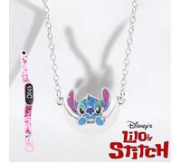 Collier Stitch en argent lune Disney + Montre Lcd Stitch OFFERTE