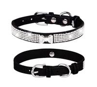 Collier strass - Microfibre Mode scintillante, ajustement réglable | Glamour Feline Canine Style Bracelet Charm doux et durable à paillettes pour les promenades quotidiennes en plein air