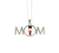 Collier style dessin animé russe Art Déco Mode Fête des Mères Cadeau pour Maman Nana Grandma Bijoux Anniversaire, M