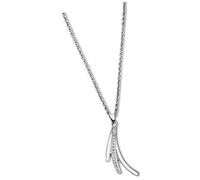 Collier Style Lotus Argent Ls1949-1/1 Bijoux Femme Acier Inoxydable Jls1949-1-1