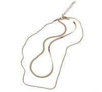 Collier sur le thème des os de serpent avec empilage progressif et bords arrondis, construction en alliage pour un confort et un mouvement tout au long de la journée (02)