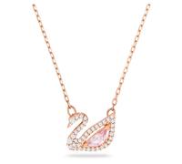 Collier Swan, Cygne, Rose, Placage de ton or rosé OS