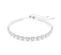 Collier - Swarovski - Choker Tennis Ariana Grande - Crystal Pearls - Argenté - Ajustable 30-44 cm