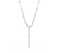 Constella - Blanc Argenté & Perles - Collier Y - Swarovski