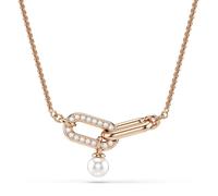 Collier - Swarovski - Constella - Métal rhodié rosé - Longueur ajustable 38-48 cm - Cristal Pearl