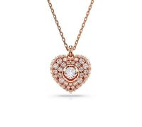 Collier - SWAROVSKI - Hyperbola coeur rosé - Métal rhodié - Cristal incolore - 45 cm