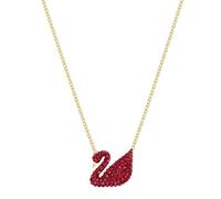 Collier - SWAROVSKI - Iconic Swan - Métal argenté - Cristal rouge - Femme