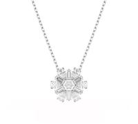 Collier - SWAROVSKI - Idyllia - Fleur blanche - Métal rhodié - 45 cm
