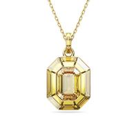 Collier - Swarovski - Lucent doré octogone - Cristal jaune - Longueur 70 cm - Femme