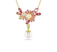 Swarovski Pendentif Gema, coupe mixte, perle de cristal, fleur, rose, plaqué or, cristal, finition dorée, zircone, sans pierre précieuse, ?????, Cristal, finition dorée, zircone, Pas de gemme