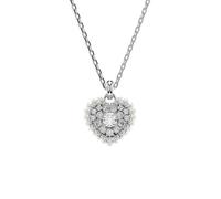 Collier - SWAROVSKI - Pendentif Hyperbola Coeur - Métal Rhodié - Cristal Incolore - 43 cm