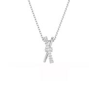 Collier - SWAROVSKI - Pendentif Hyperbola Torsadé - Métal Rhodié - Zirconium - Longueur 38-45 cm