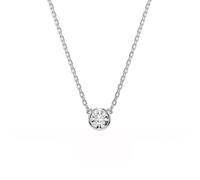 Pendentif Imber, Taille ronde, Blanc, Métal rhodié OS