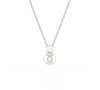 Collier - SWAROVSKI - Pendentif Matrix - Cristal Blanc - Longueur ajustable 38-45 cm - Élégance intemporelle