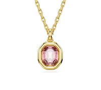 Collier - Swarovski - Pendentif Swarovski Imber octogonal rose - Couleur de la matière:Jaune Taille/Longueur:49 cm