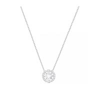 Collier Swarovski Sparkling Argenté - 5286137 - Métal Rhodié - Pendentif Rond Ajouré - Cristaux Incolores