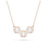 Collier Swarovski Sparkling Dance Trilogy, Taille ronde, Blanc, Placage de ton or rosé OS