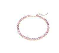 Swarovski Collier Millenia – cristaux violets octogone, réglable 38–43 cm, plaqué ton or