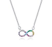 Collier symbole infini - collier pendentif minimaliste en argent sterling 925 pour femme, chaîne réglable