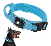 Collier tactique étanche pour chien - Collier de dressage réglable en nylon avec support Airtag sécurisé, poignée de contrôle et boucle à dégagement rapide pour chiens de taille moyenne et grande