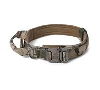 Collier tactique militaire pour chien avec poignée de contrôle - Collier réglable en nylon pour la marche, le camping, la chasse - Collier de dressage pour chiens de taille moyenne et grande - Berger