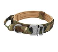 Collier tactique militaire réglable en nylon respirant pour chien, camping, entraînement, chasse, pour berger allemand, bouledogue français, labrador, A, XL