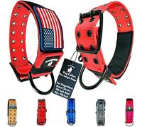 Collier tactique pour chien de 5,1 cm de large, robuste avec boucle de ceinture en métal à 2 broches pour chiens de taille moyenne, grande et XL, collier K9 épais de style militaire, réfléchissant