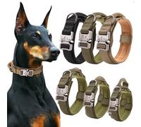 Collier tactique pour chien policier, militaire, réglable, durable, en nylon