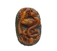 Collier talisman, Pendentif en jade dragon jaune, cinq venimeux, serpent en jade doré, mille-pattes, araignée