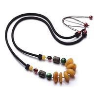 Collier talisman, Pendentif Feng Shui, collier de richesse en ambre Feng Shui, cristal de chakra de jade authentique, richesse porte-bonheur, éloigner les mauvais esprits, chaîne de pull, cadeau inspi