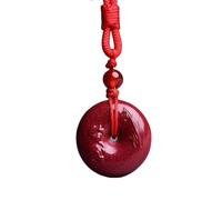 Collier talisman, Pendentif Feng Shui, Collier de richesse Feng Shui Cinabar Authentique Pendentif en jade Chakra Cristal Chanceux Richesse Éloigner les mauvais esprits Chaîne de pull Cadeau inspirant
