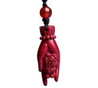 Collier talisman, Pendentif Feng Shui, Collier de richesse Feng Shui Cinabar Authentique Pendentif en jade Chakra Cristal Chanceux Richesse Éloigner les mauvais esprits Chaîne de pull Cadeau inspirant